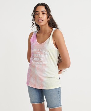 Superdry Cali Graphic Női Mellény Fehér | NQYSV6184